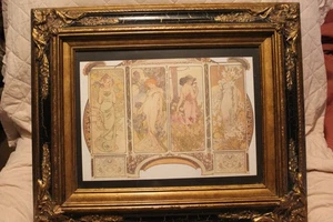 HOLZ GESSO-GOLD-SCHWARZ-VERZIERT-GÖTTIN-DER JAHRESZEITEN-ELIR-THEROS-PHTHINOPORON-KHEIMON - Bild 1 von 15