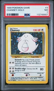 CHANSEY Base Set Holo Rare #3 PSA 7 Vintage Pokemon [Nostalgium] - Picture 1 of 2