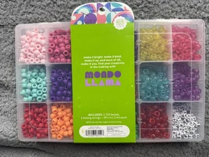 Mondo Lama Pony Perlen Set 2.750 Perlen Schnur inklusive Alter 6+ Schmuck Basteln - Bild 1 von 2