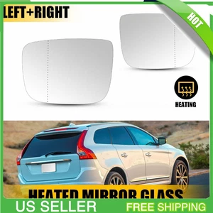 Driver & Passenger Side HD Mirror Glass for Volvo XC60 2010-2017, Power Heated - Picture 1 of 20