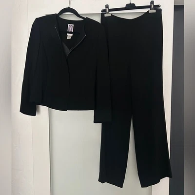 Zelda black jacket and wide leg pants suit set 8/12 - Image 1 of 4