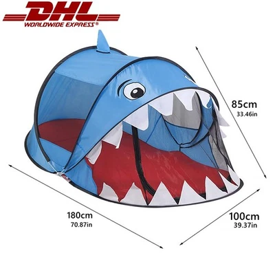 MARKENLOS Spielzelt Kinder Pop-Up-Zelt Kinderzimmer Kinderzelt Wurfzelt Hai Spielhöhle