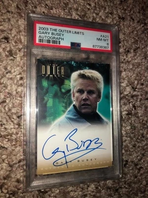 GARY BUSEY 2003 Rittenhouse The Outer Limits #A21 Auto Autograph Ezra PSA 8 - Image 1 of 2
