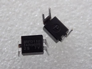 10x IRFD110 1A, 100V, 0.600 Ohm, N-Channel Power MOSFET Transistor - Picture 1 of 4