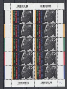 A 31 ) Germany 2018 - 100. Birthday of Nelson Mandela  Sheet 10 MNH Stamps - Picture 1 of 1