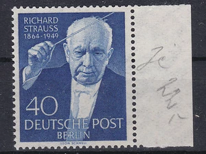 Berlin 1954 Richard Strauss Gedenkmarke Postfrisch ** mit Seitenrand - Picture 1 of 2