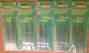 Pony Bamboo Interchangeable Gold brass End Circular Knitting Pins 3mm - 4mm - Picture 1 of 3