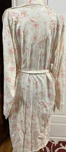 NWT Anne Lewin multi color floral Ivory Robe SZ L - Picture 1 of 5
