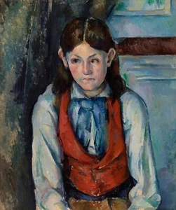 Gilet rosso dipinto di Paul Cezanne - Foto 1 di 3