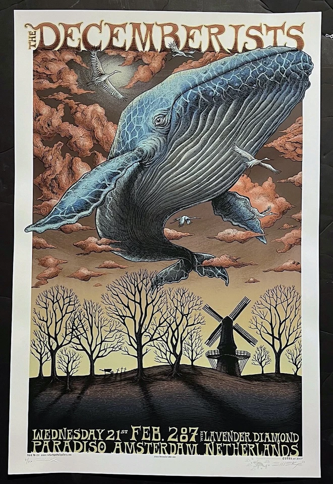 MINT & SIGNED EMEK Decemberists Amsterdam 2007 POSTER OF THE YEAR 60/250 - Image 1 of 1