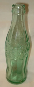 Vintage Coca Cola Bellefontaine O Ohio pubblicità 6 OZ bottiglia di vetro verde acqua - Foto 1 di 6