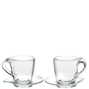 RCR, Happy, Set 2 Tazze Cappuccino con piattino, Cristallo-Vetro - Foto 1 di 1