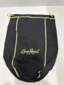 Crown Royal Tasche schwarz XL 1,75 L 12" ~ goldene Kordeln und Nähte - Bild 1 von 12