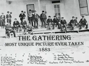 "PÓSTER DE NOVEDAD ANTIGUO OESTE 1883 The Gathering Wyatt Earp Butch Cassidy 11"" x 17"" - Imagen 1 de 1