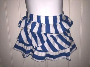 CIRCO 5T BLUE WHITE STRIPE RUFFLE SKIRT SKORT ELASTIC WAIST SOFT COTTON TWINS - Picture 1 of 1