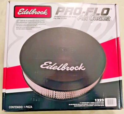 Edelbrock 1223 Pro-Flo Air Cleaner 14" BLK Hot Rod V8 Muscle Car Filter Housing - Изображение 1 из 4