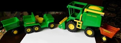 Juguetes John Deere, cosechadora, Jeep, remolque trasero, plástico, ¡diversión! Foto 1 de 4