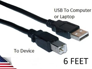 USB Cord Cable for CANON PIXMA iP2810 MG2520 MG2525 MG3250 MG3550 MG6650 Printer - Picture 1 of 1