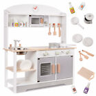 Kinderküche Spielküche A31 Holz Küchenset Zubehör Wasserhahn Holzküche Weiß Set