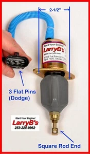 Dodge Diesel Fuel Shutdown Shut off Solenoid 2-1/2" bolt spacing,# SA-4981-12 - Picture 1 of 2