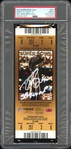 Drew Brees SIGNED Super Bowl 44 XLIV Ticket GOLD PSA 9 Autographed SB XLIV MVP - Picture 1 of 2