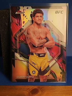 2024 Topps Finest UFC - Common Gilbert Burns #68 Refractor - Image 1 of 2