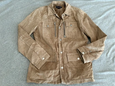 Michael Kors Leather Jacket Button Front Size Medium - Image 1 of 4