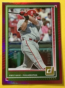 Jim Thome 2025 Donruss RED PARALLEL Card #31 /250 PHILADELPHIA PHILLIES - Picture 1 of 2