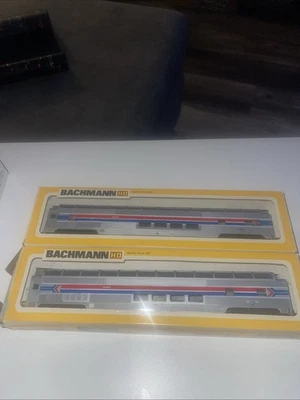 Bachmann HO Scale Amtrak Amfleet Passenger Cars (2) – Phase III – Silver Coaches - Image 1 of 2