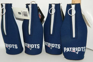 4 Ct Lot New England Patriots football NFL Beer Bottle Holder party Hugger 12 oz - Picture 1 of 5