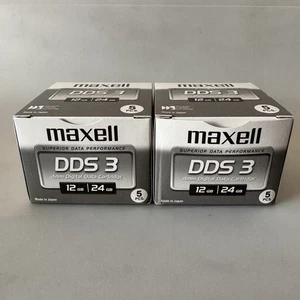 10x Pack MAXELL DDS-3 125m 12GB/24GB Helical Scan 4mm Digital Data Cartridge NEW - Picture 1 of 5