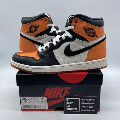 Talla 9W - Air Jordan 1 Retro OG Alto Satinado Roto Tablero Trasero (AV3725-010) Foto 1 de 4