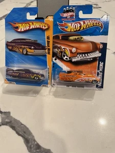 Pair Of Hot Wheels 49 Drag Mercs 2009 & 2010. 49Er In Purple & Phil‘S Burner Org - Picture 1 of 7