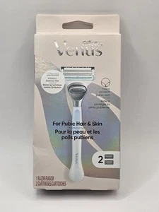 Venus for Pubic Hair & Skin Women's Razor + 2 Razor Blade Refills  - Picture 1 of 2