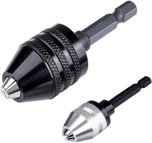 2 Stück Bohrfutter Adapter - 1/4 Zoll Sechskantschaft Bohrer Adapter, Schlagbohrer - Bild 1 von 12