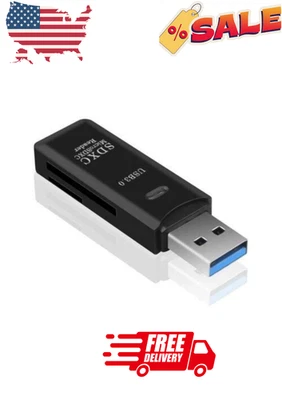 Leitor de cartão de memória USB 3.0 SD alta velocidade SDHC SDXC MMC micro SD móvel T-FLASH - Imagem 1 de 4