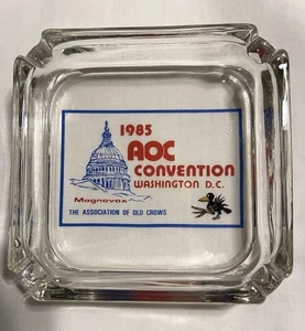 AOC CONVENTION ASHTRAY Washington D.C. Association Of Old Crows Magnavox Glass - Picture 1 of 5