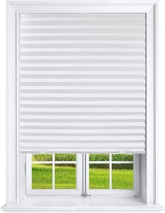 Pleated Window Paper Shades Light Filtering Blinds White 36" x 69" (Pack of 6... - Picture 1 of 6