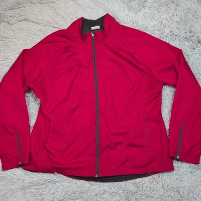 Danskin куртка женщин XL красный ветровка молнии вентилируемые карманы Athletic удобный - Изображение 1 из 4