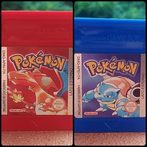 ✔️ITA Lotto 2 Giochi Pokemon Versione Rosso Blu GB GBC Game Boy Gameboy Color - Foto 1 di 5