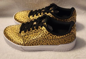 Puma Womens Carina 381455-01 Gold Casual Shoes Sneakers Size 8 - Picture 1 of 16