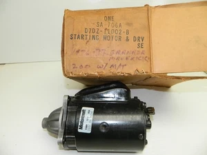 NOS Motorcraft Starter Motor D7DZ-11002-B 1976 1977 Ford Mercury  D7HZ-11002-A - Picture 1 of 6