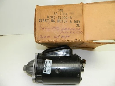 NOS Motorcraft Starter Motor D7DZ-11002-B 1976 1977 Ford Mercury  D7HZ-11002-A - Image 1 of 4