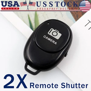 2 Pcs Camera Shutter Wireless Bluetooth Remote Control for Android Apple iPhone - Picture 1 of 12