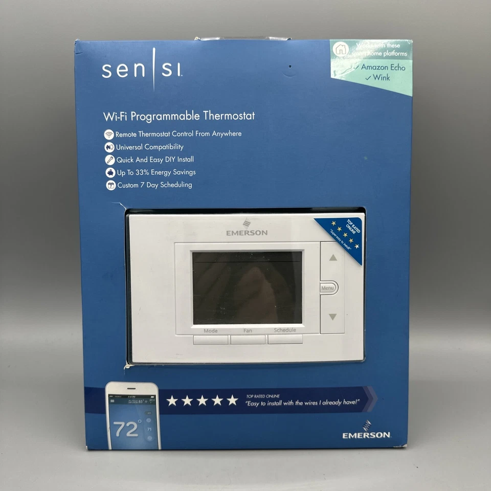 Emerson Sensi Wi-Fi Programmable Remote Thermostat Control UP500W Open Box New - Image 1 of 1