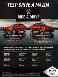 Mazda 3 & Mazda 6 2014 Original Farbdruckanzeige - Bild 1 von 1