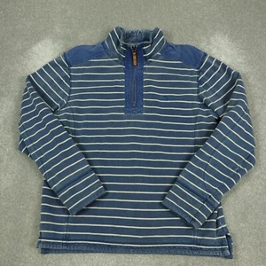 Fat Face Herren Pullover mittelblau gestreift Airlie 1/4 Zip Langarm High Neck - Bild 1 von 8