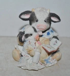 VINTAGE ENESCO 1993 MARY'S MOO MOOS Weide Schlafenszeit Figur MARY RHYNER 627763 KUH - Bild 1 von 3