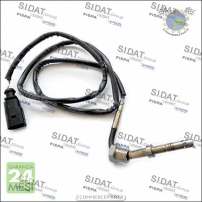 Sensore temperatura gas scarico Sidat per AUDI A6 A3 VW JETTA III GOLF VI BEETL - Immagine 1 di 3