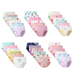 6-Pack 2-7Y Little Girls Briefs Soft Cotton Panties Breathable Underwear US - Picture 1 of 18